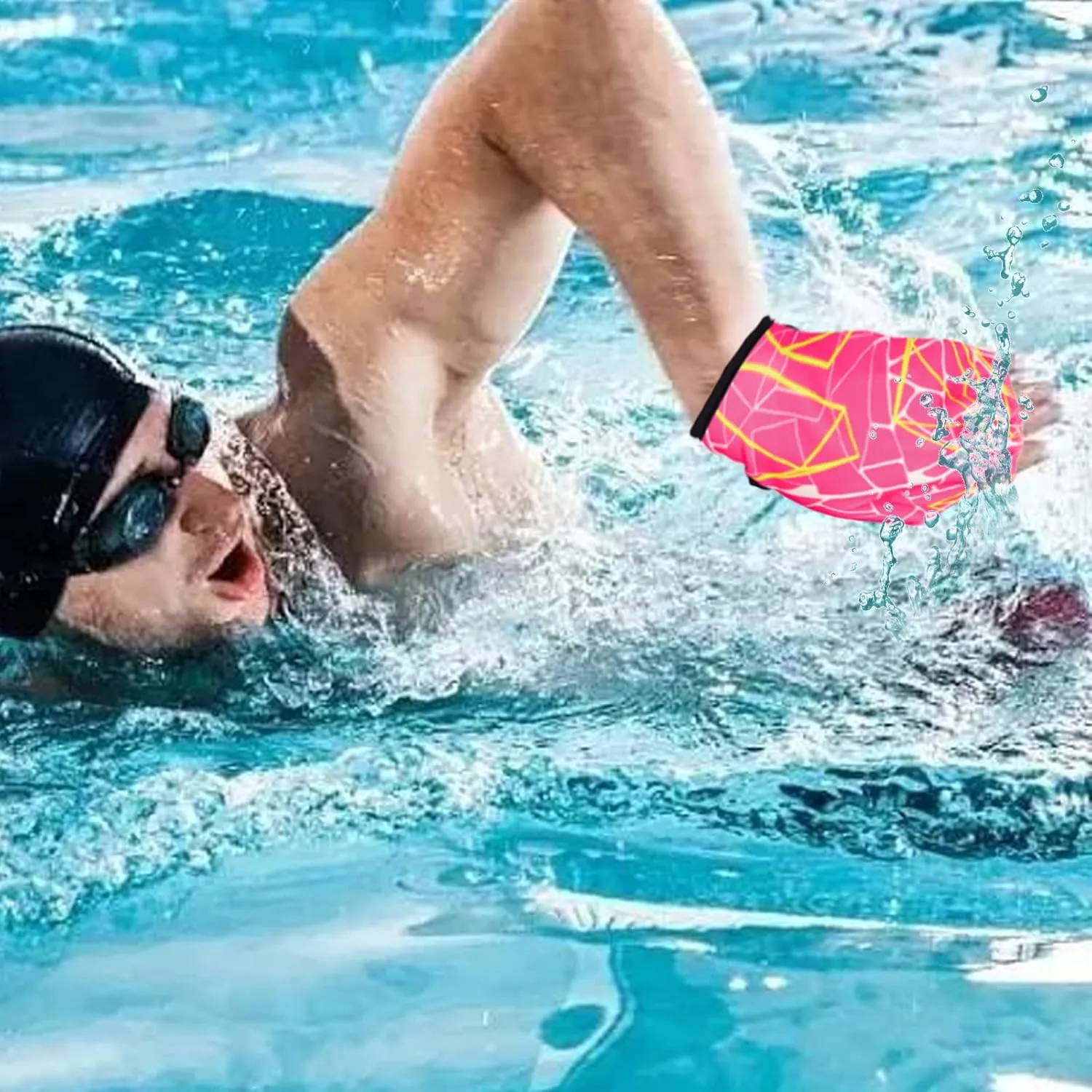 1 Pair Swimming Gloves Aquatic Fitness Water Resistance Gloves Webbed Gloves for Swimming Training Webbed Gloves Water Exercise Equipment for Pools Swim Gloves for Women