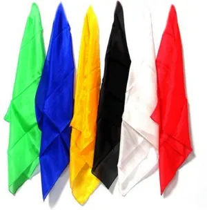6pcs Magic Silk Handkerchief Magicians Scarves Magic Trick Colorful Silk Scarf Stage Magic Magician Accessories (30x30cm)