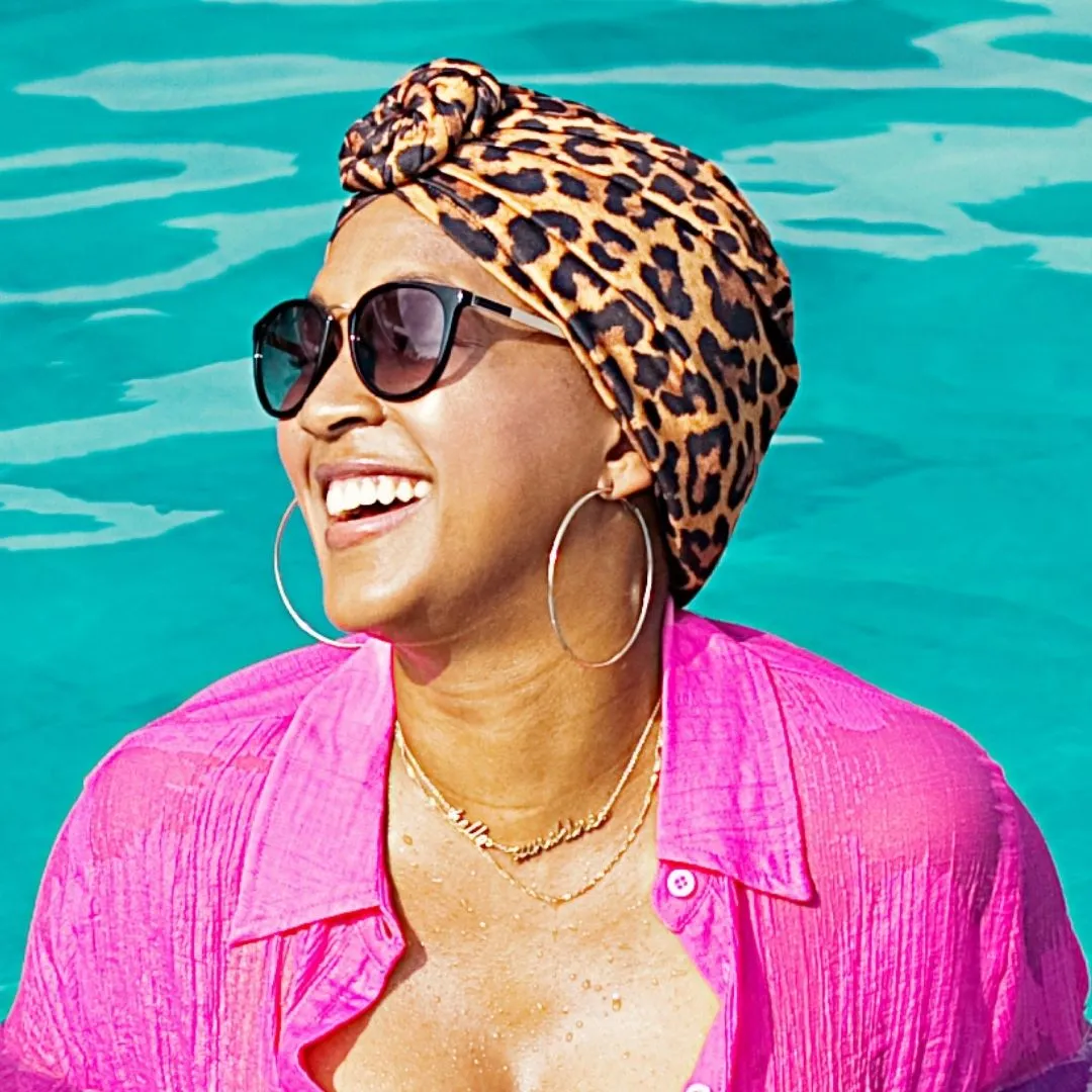 AQUA Sun Bun Turban (Wild Child)