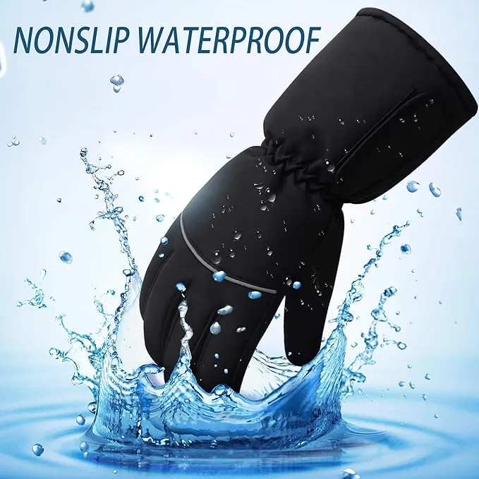 Autocastle Heated Gloves Rechargeable Electric Gloves Camping Hand Warmers Winter Warm Touchscreen Gloves for Men Women Battery Waterproof Gloves Windproof Heat Glove for Outdoor Cycling Skiing Hiking