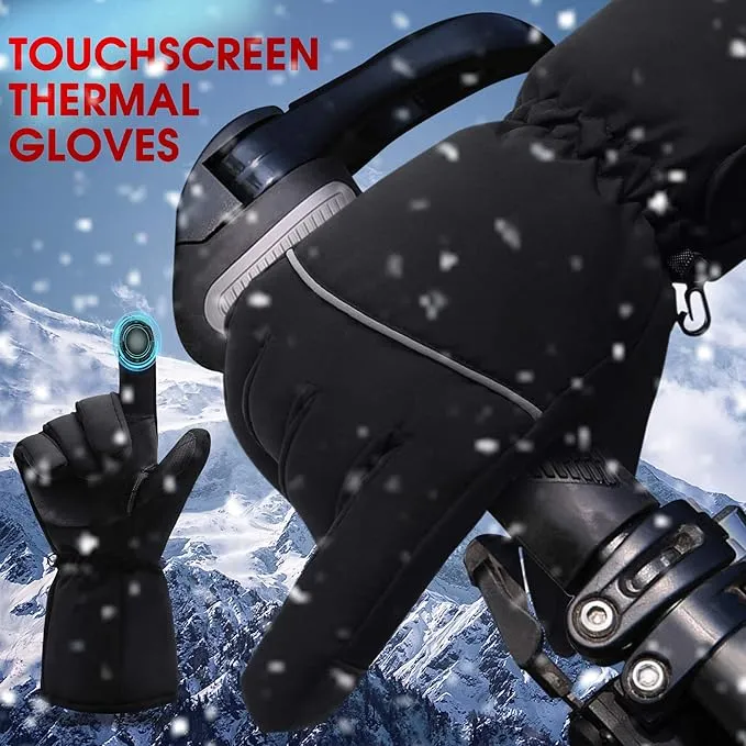 Autocastle Heated Gloves Rechargeable Electric Gloves Camping Hand Warmers Winter Warm Touchscreen Gloves for Men Women Battery Waterproof Gloves Windproof Heat Glove for Outdoor Cycling Skiing Hiking