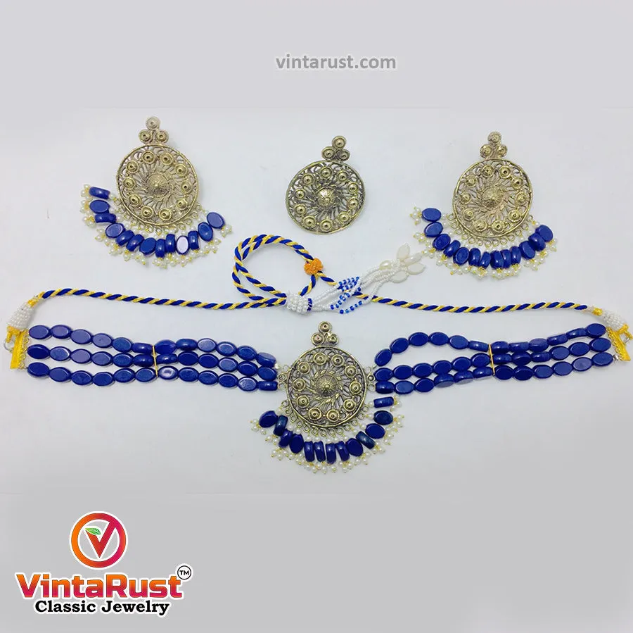 Beaded  Boho With Metal Motif Jewelry Set