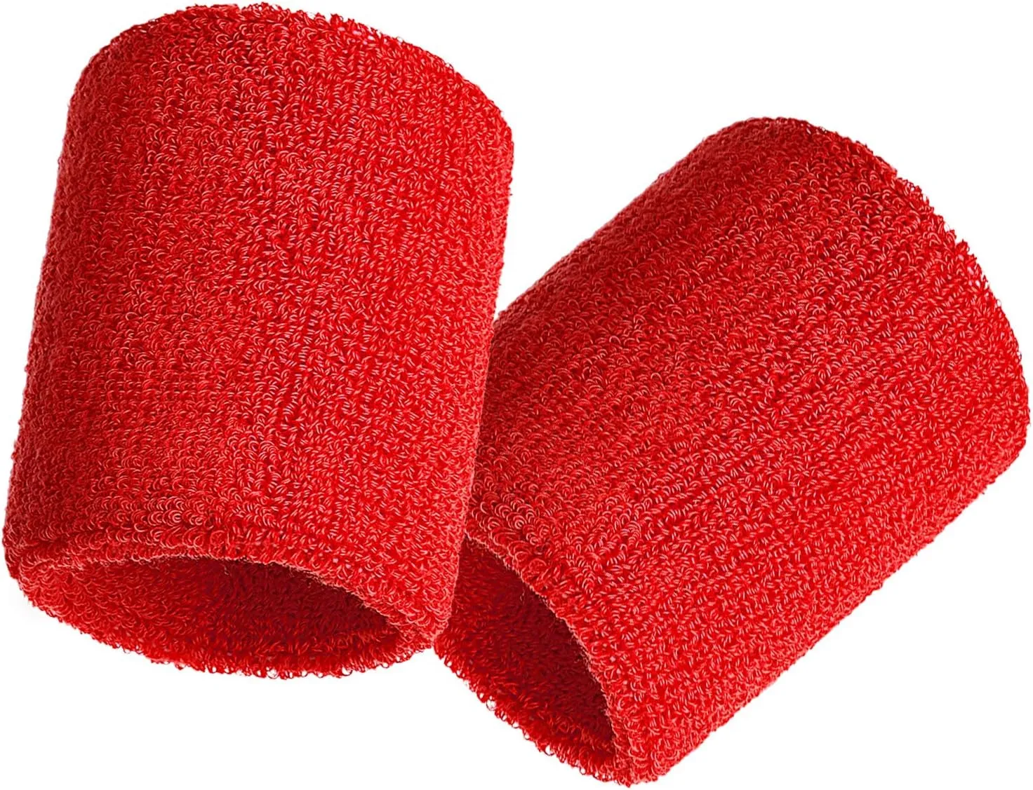 Bememo 12 Pack Wrist Sweatbands Sports Wristbands Tennis Sweatbands for Men and Women Absorbent Cotton Wristband for Working Out, Football, Basketball, Sports