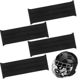 Bonuci 4 Pcs Sports Goalie Sweat Bands Bike Helmet Sweatband Hard Hat Sweatband Helmet Band, Black