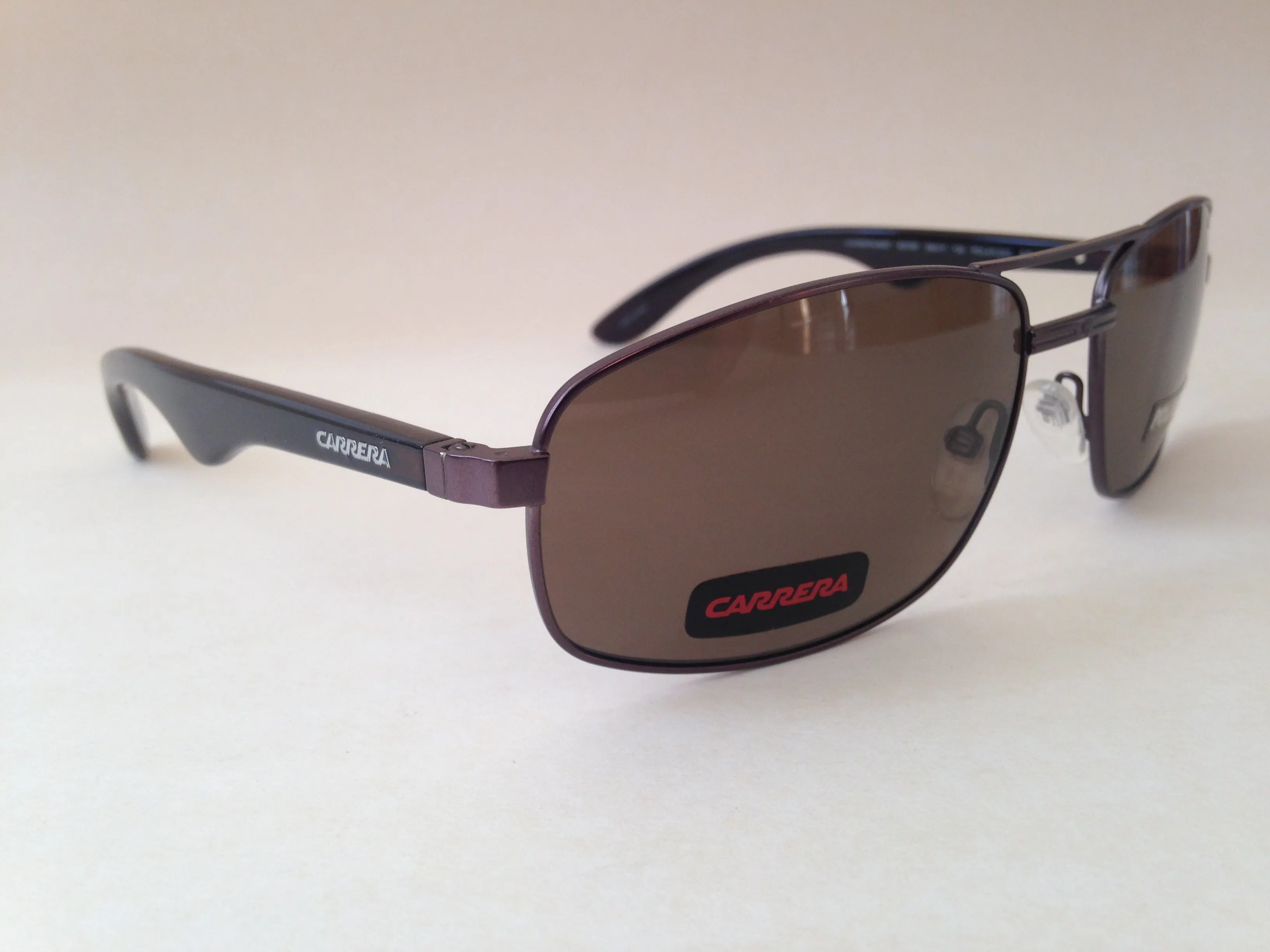 Carrera 6007/S Polarized Rectangle Sunglasses Wide Pilot Bronze / Gunmetal Brown