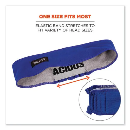 Chill-its 6605 High-perform Terry Cloth Sweatband, Cotton Terry Cloth, One Size Fits Most, Blue, Ships In 1-3 Business Days