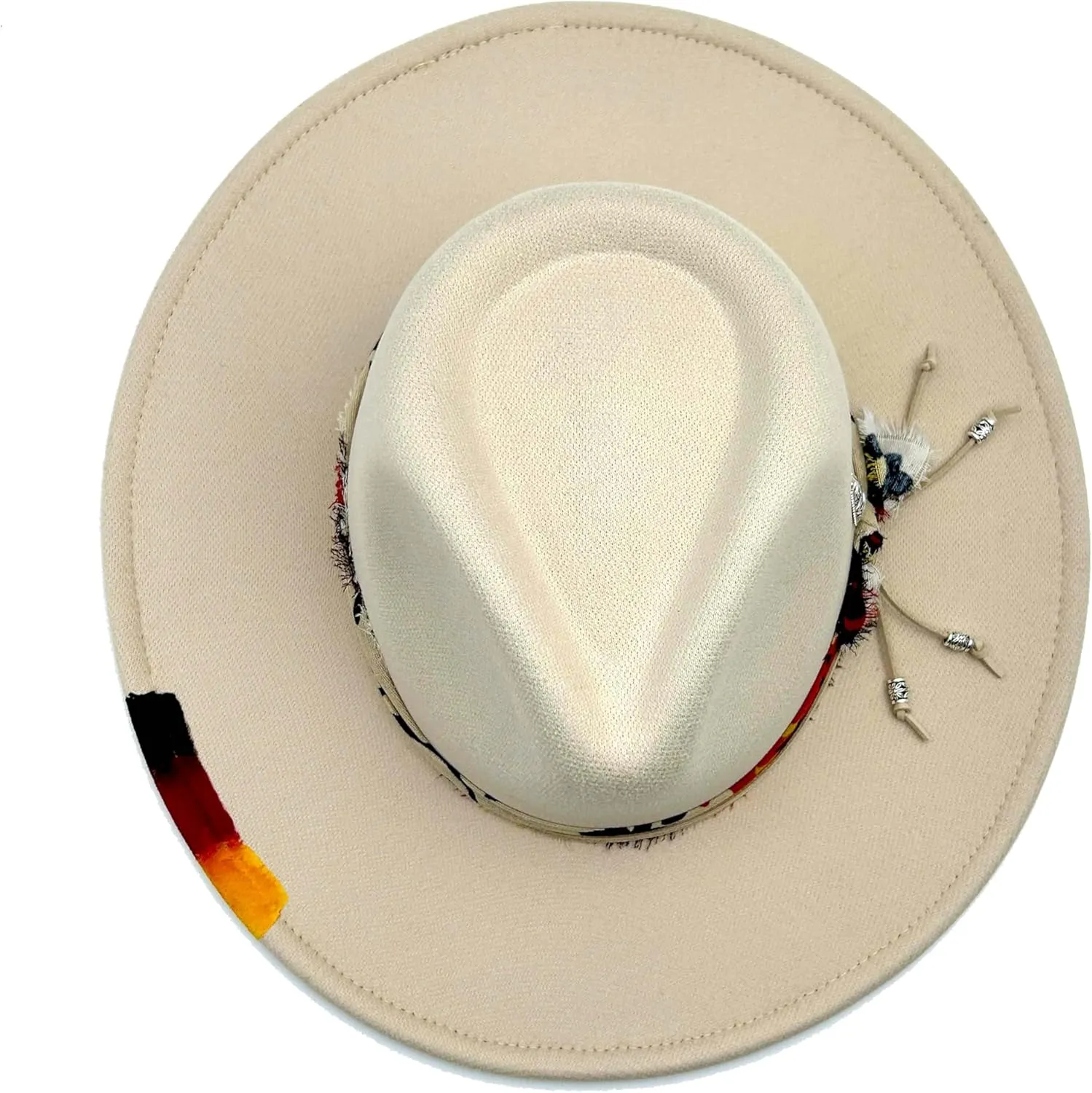 Classic Wide Brim Fedora Hat for Women Man Floppy Panama Hat Western Felt Outdoor Hat with Band Sun Protection