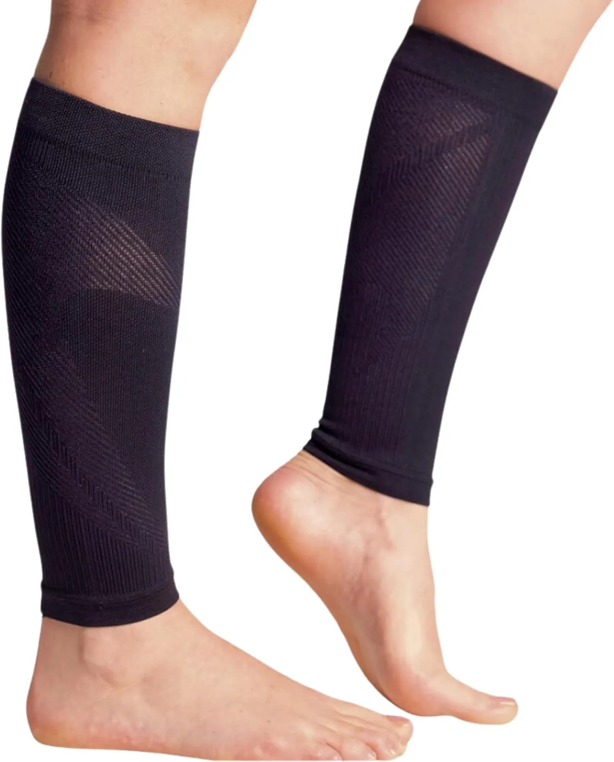 CompressionZ Calf Compression Sleeves for Men & Women | Running Shin Splint Support - Footless Socks Varicose Pain Relief