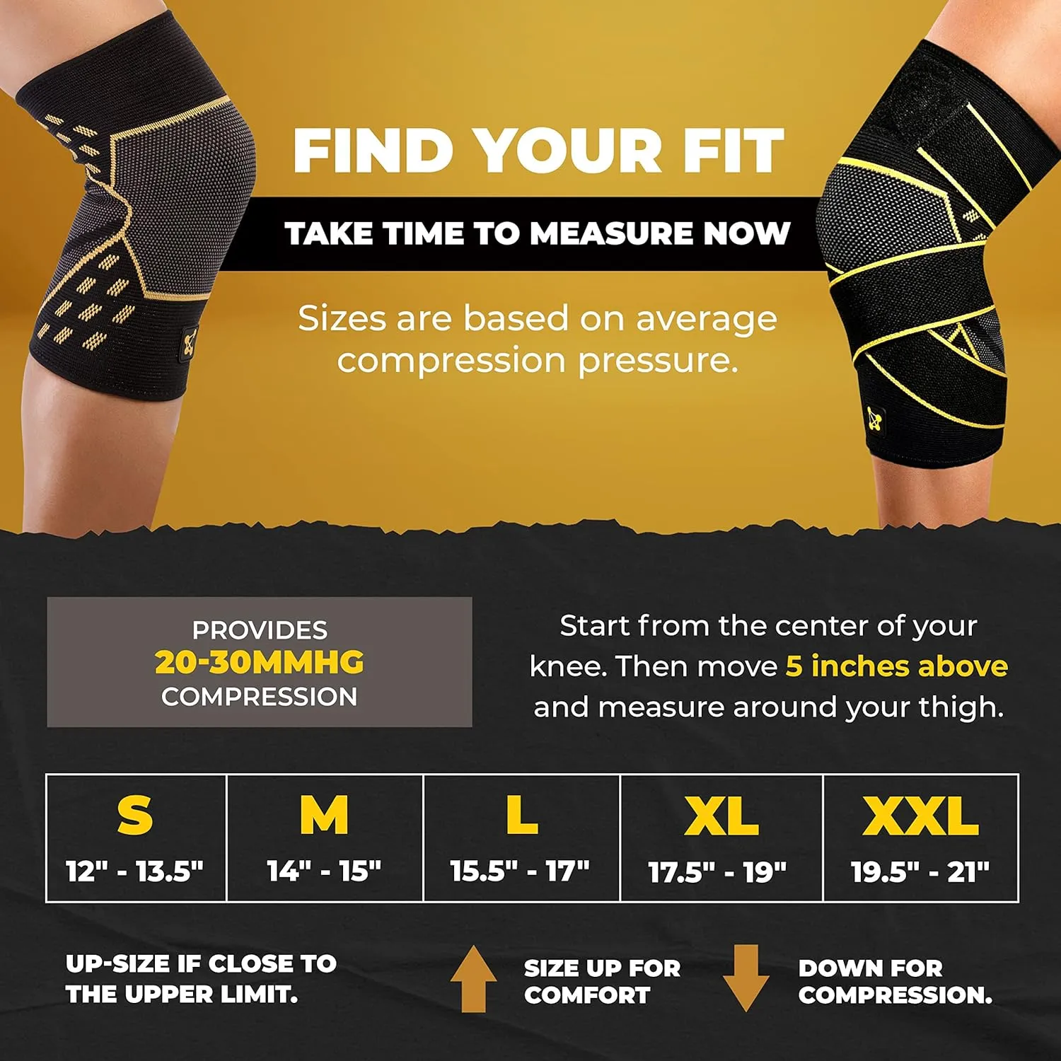 CopperJoint Pull On Knee Brace Women & Men Workout - Copper Infused Knee Sleeves for Men, Elastic Compression Knees Support Braces for Fitness, Volleyball, Basketball, Running, Sports
