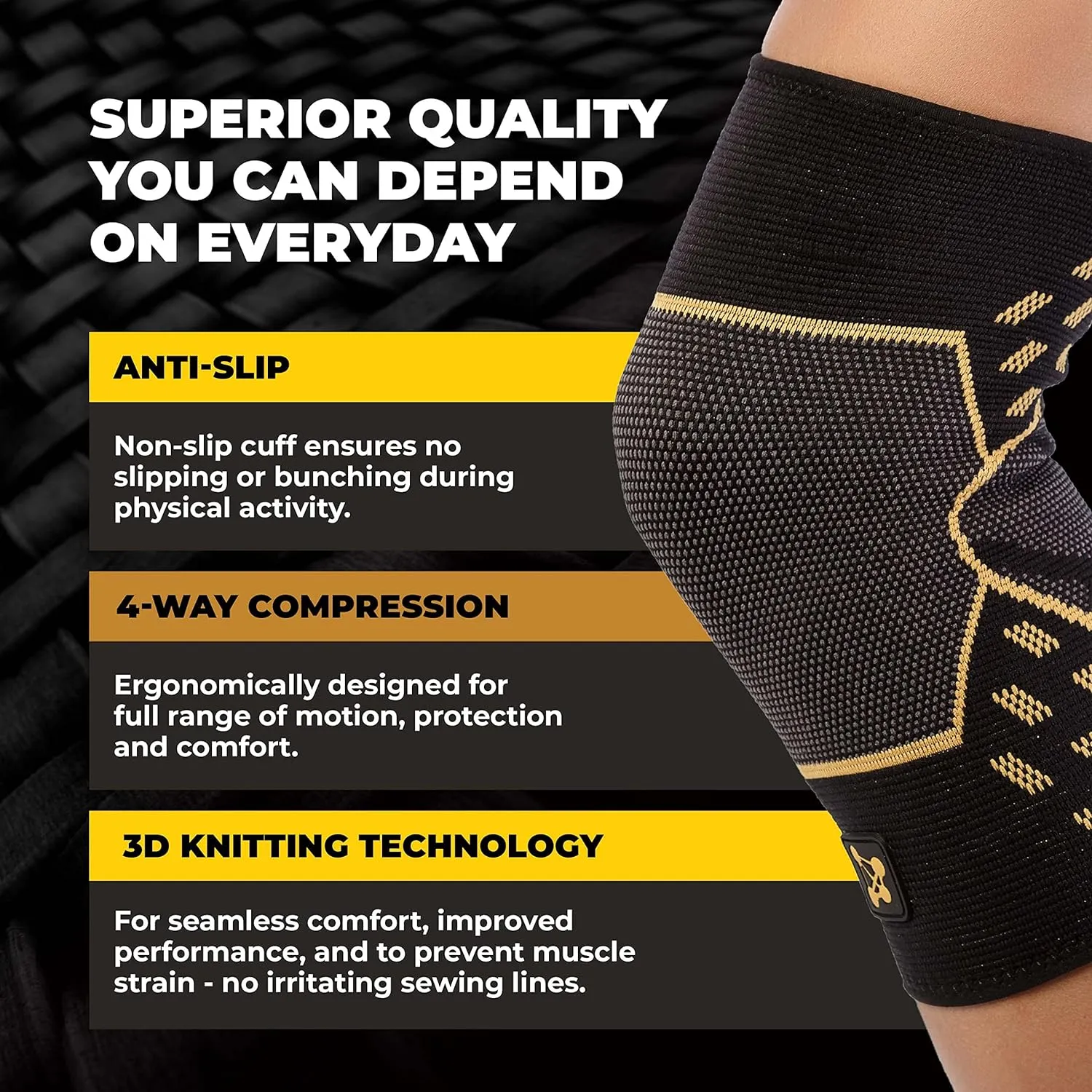 CopperJoint Pull On Knee Brace Women & Men Workout - Copper Infused Knee Sleeves for Men, Elastic Compression Knees Support Braces for Fitness, Volleyball, Basketball, Running, Sports