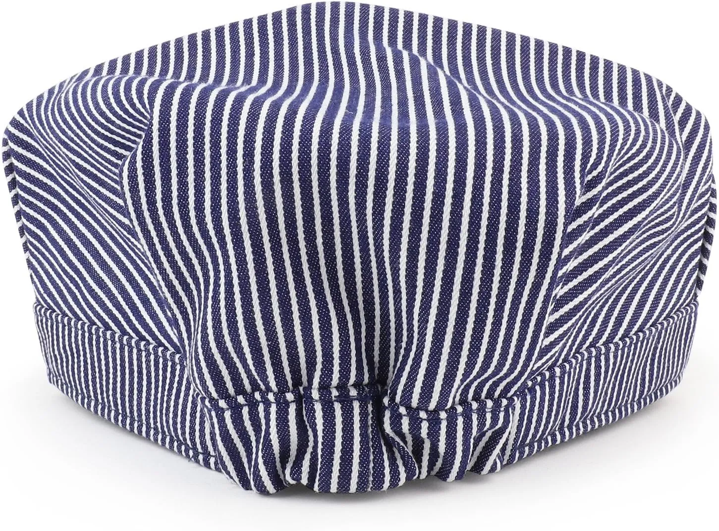 Denim Blue Stripe Train Engineer Conductor Cap Fits Infant to Adult 3XL