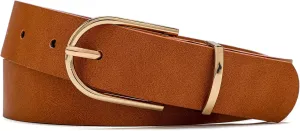 Earnda Women's Faux Leather Chic Belt for Ladies Jeans