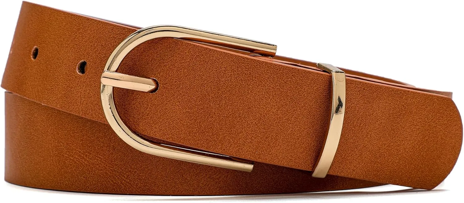 Earnda Women's Faux Leather Chic Belt for Ladies Jeans