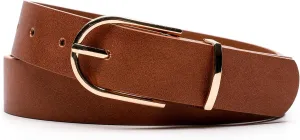 Earnda Women's Faux Leather Chic Belt for Ladies Jeans