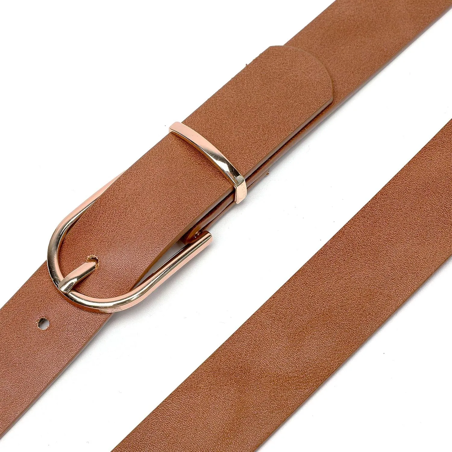 Earnda Women's Faux Leather Chic Belt for Ladies Jeans