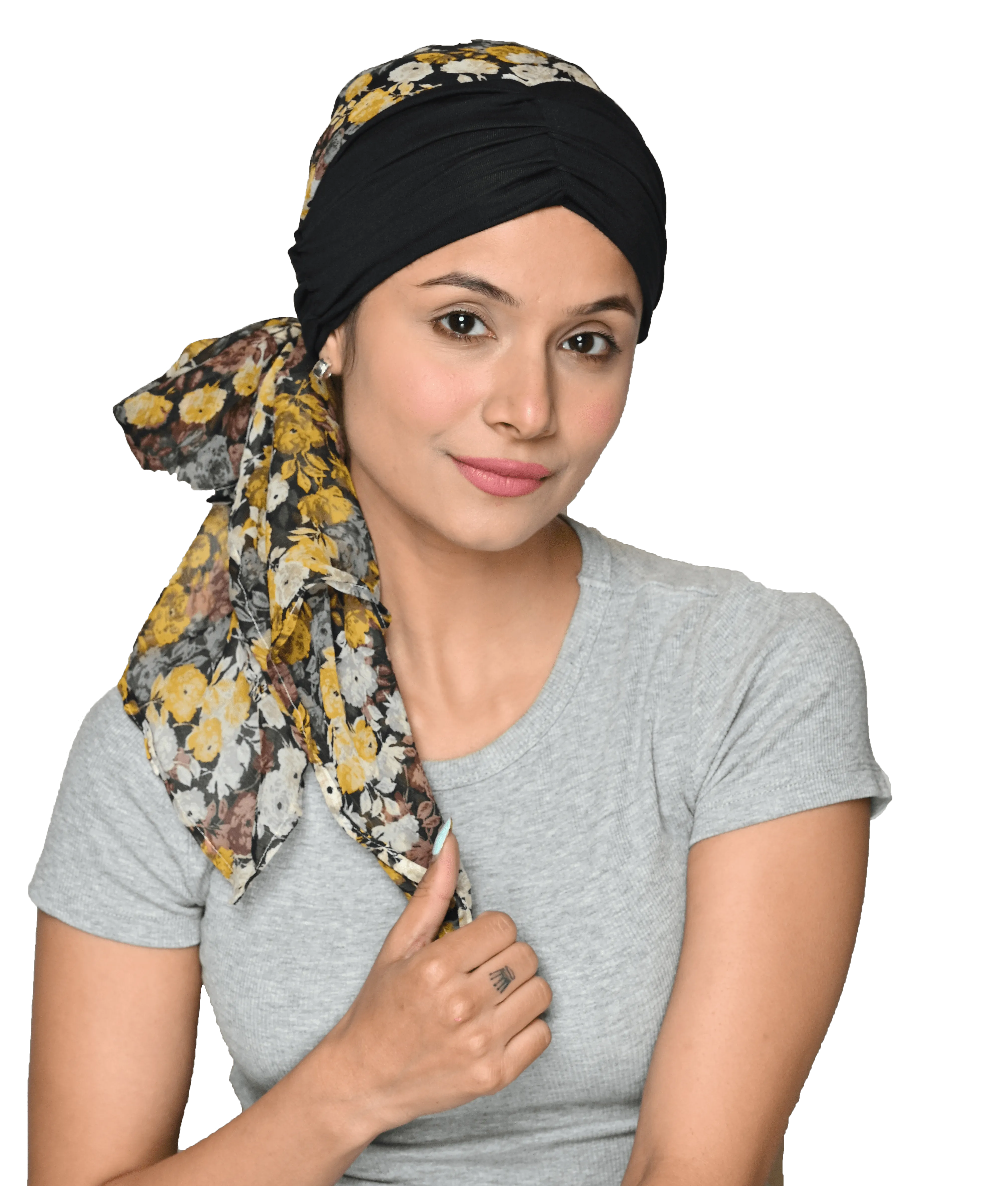 Elegant Aveon Gathered Headwrap With Silk Scarfs Turban Lightweight For Women's