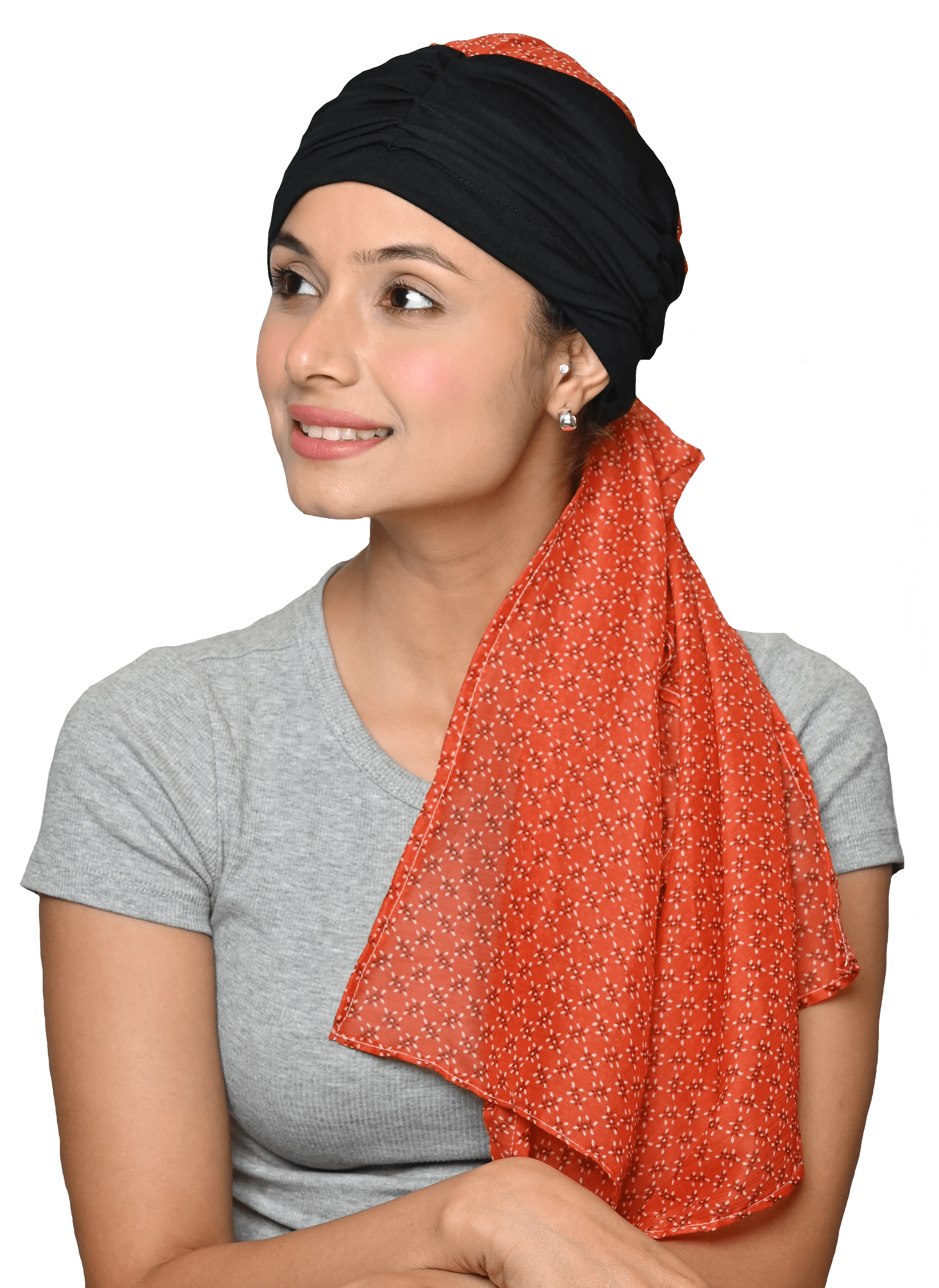 Elegant Aveon Gathered Headwrap With Silk Scarfs Turban Lightweight For Women's