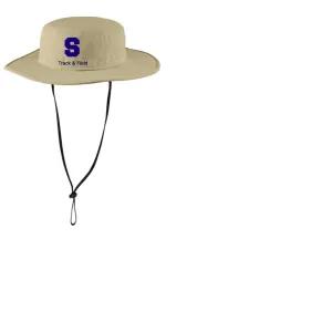 embroidered wide brim hat