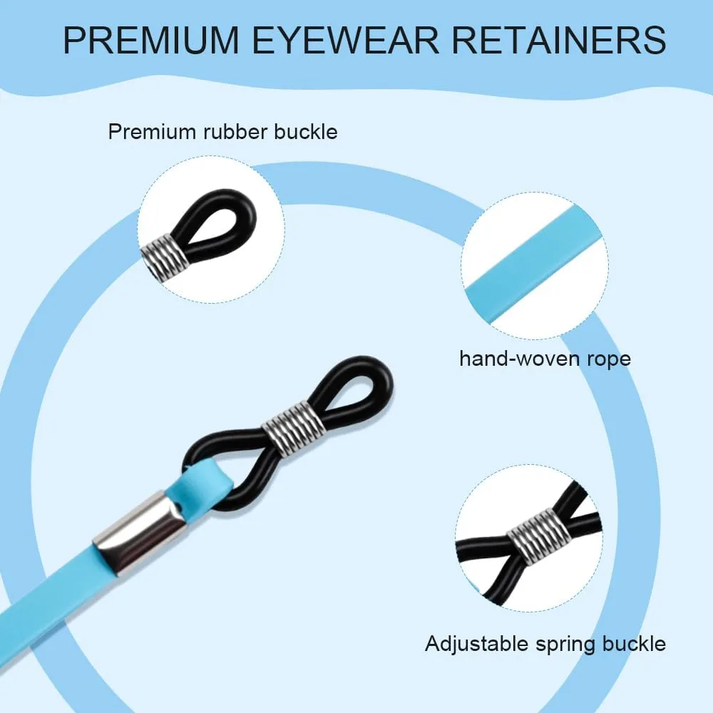 Eyeglasses Strap for Men & Women, Leather Eye Glasses Holders Around Neck, Dark Colors Glasses Chain