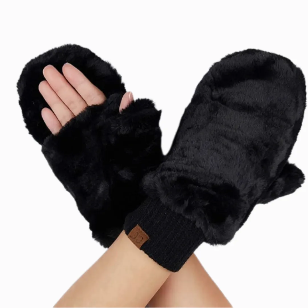 Faux Fur Mittens
