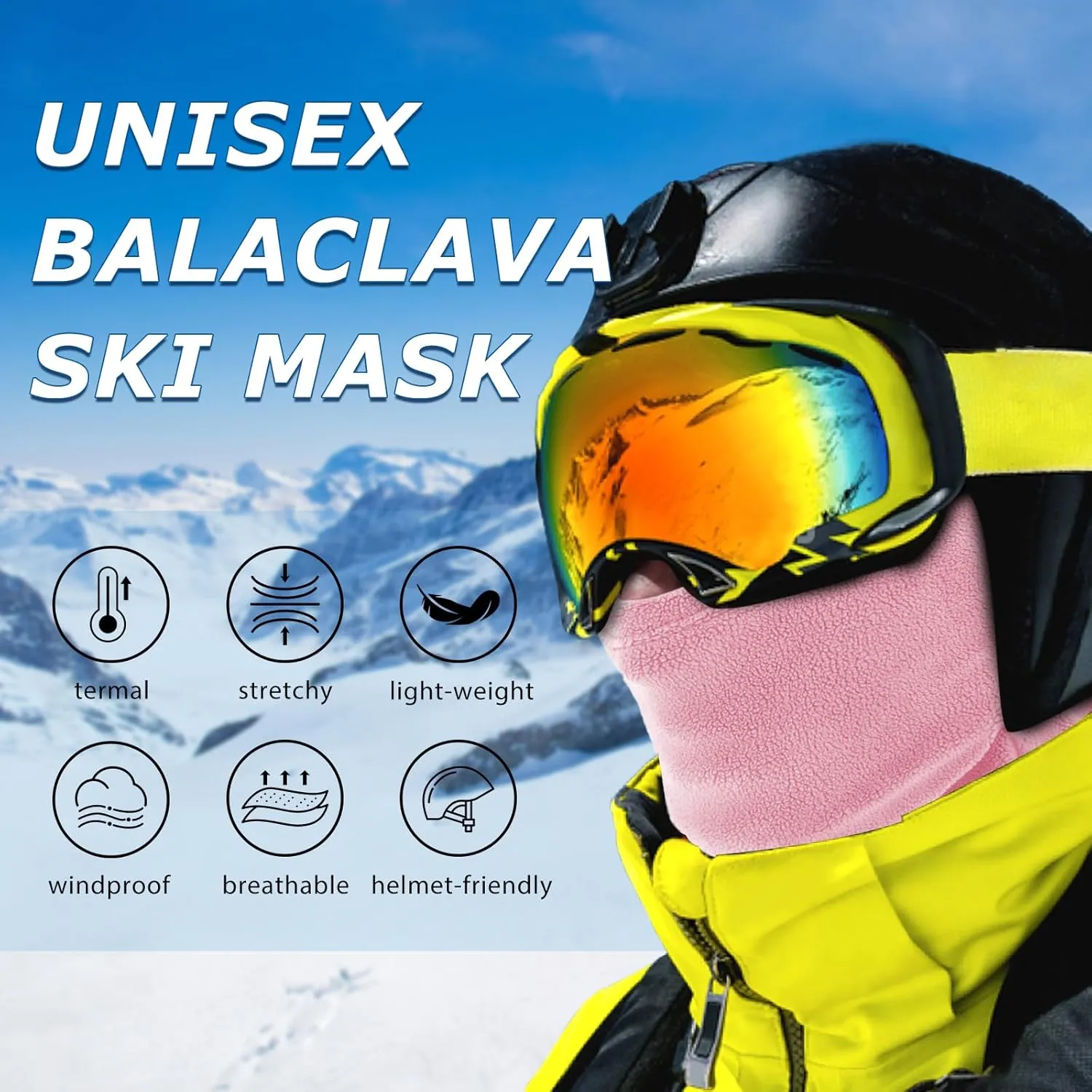 Fleece Balaclava Ski Mask for Men&Women,Warm/Windproof/Lightweight Winter Face Mask for Skiing/Snowboarding/Cycling