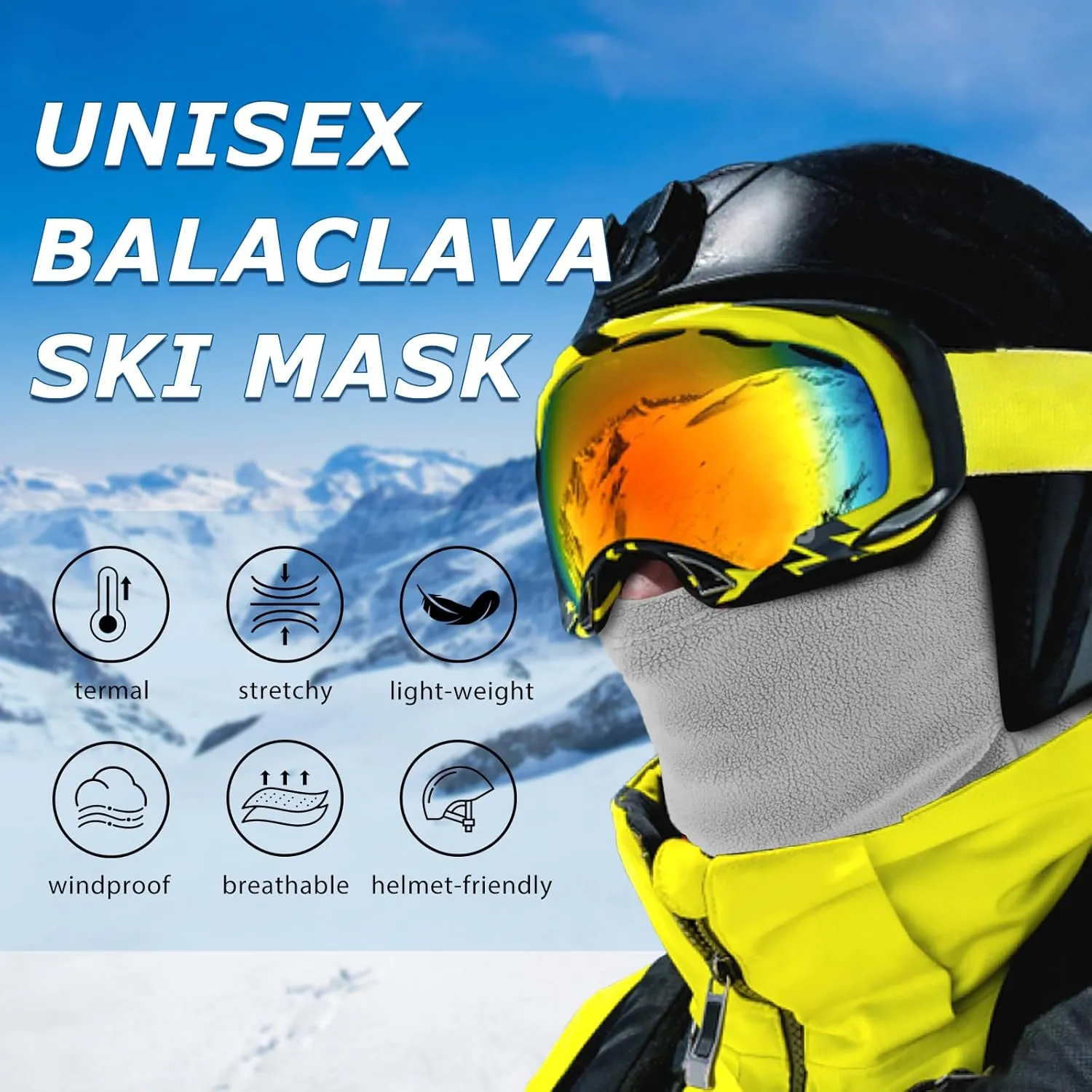 Fleece Balaclava Ski Mask for Men&Women,Warm/Windproof/Lightweight Winter Face Mask for Skiing/Snowboarding/Cycling