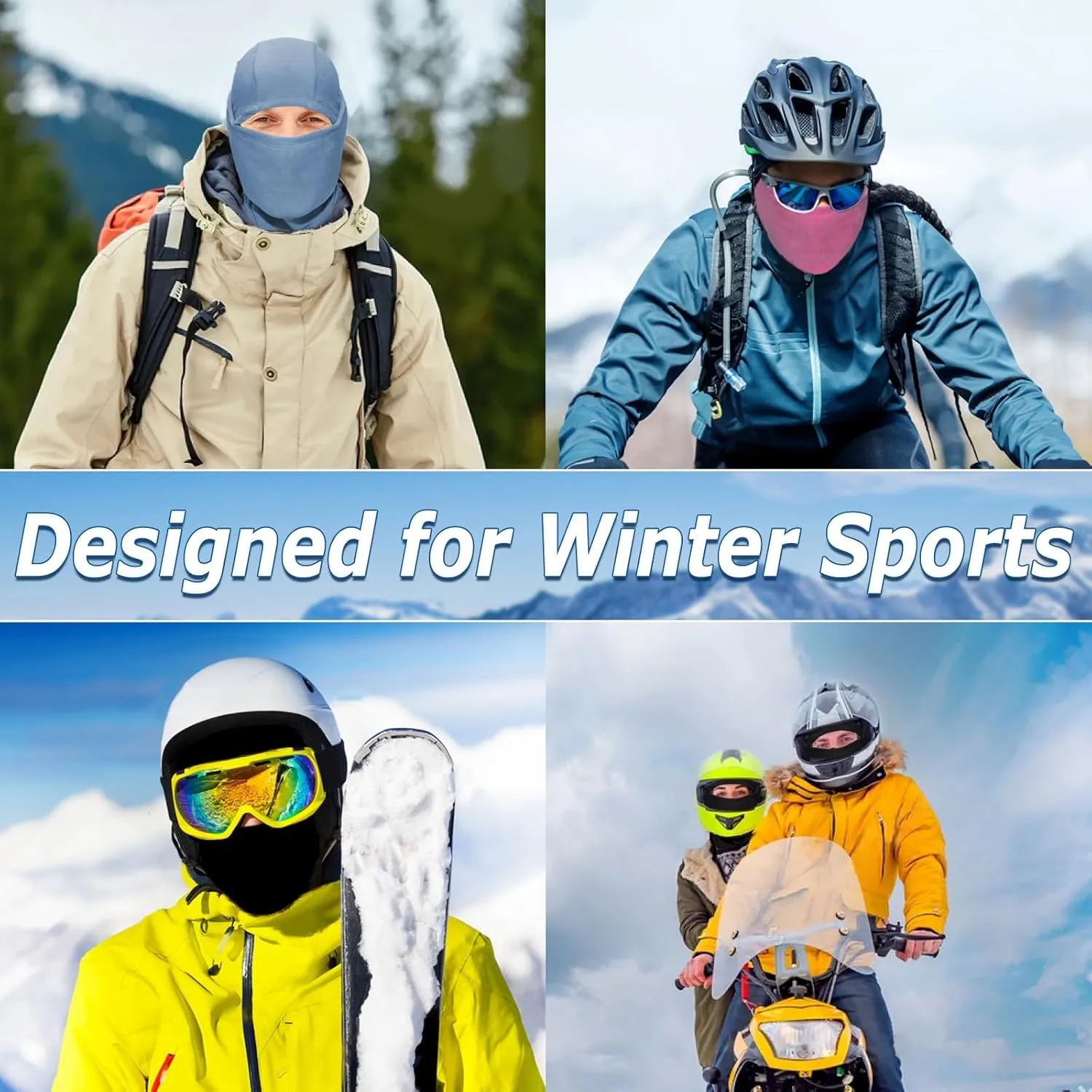 Fleece Balaclava Ski Mask for Men&Women,Warm/Windproof/Lightweight Winter Face Mask for Skiing/Snowboarding/Cycling