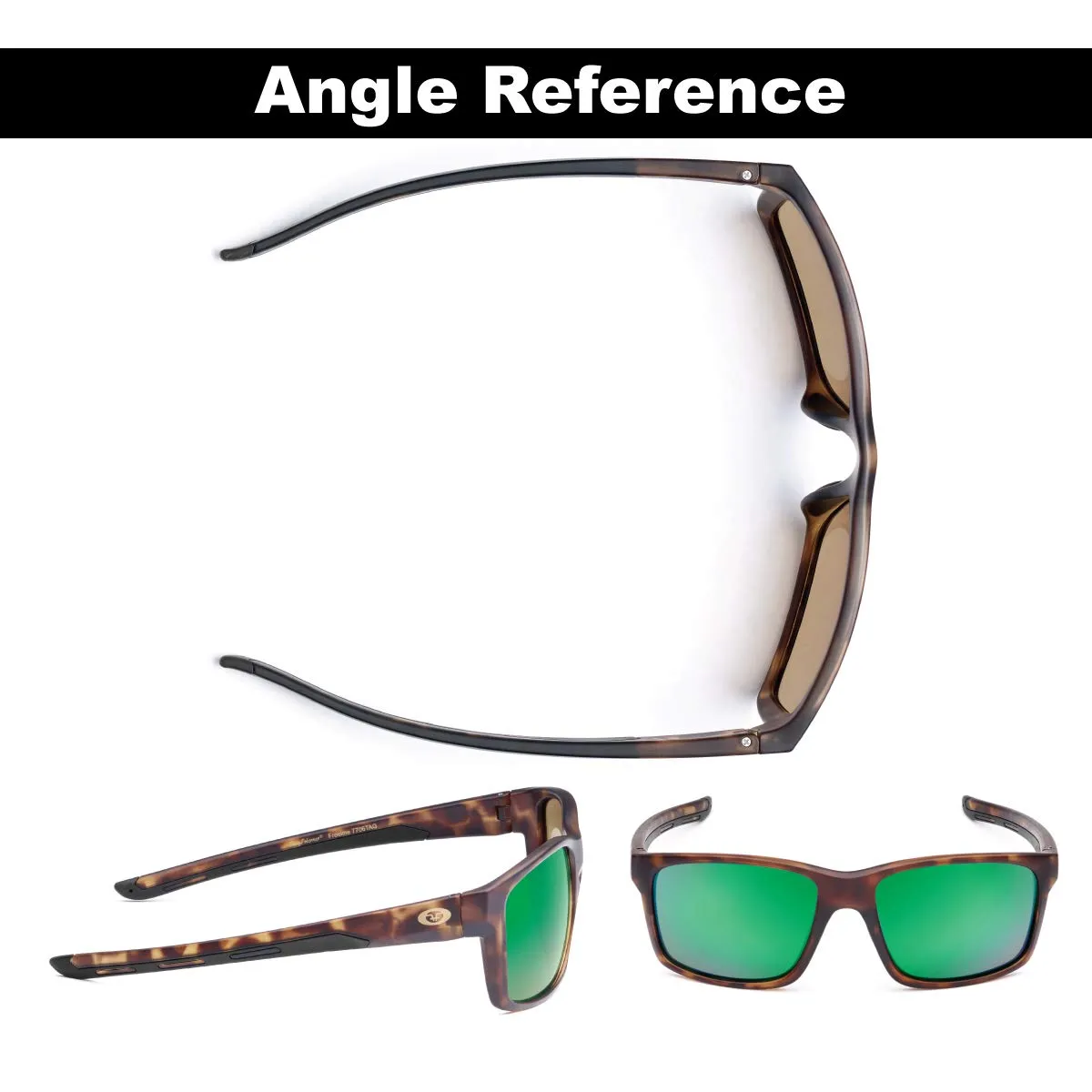 Flying Fisherman 7706TAG Freeline Polarized Sunglasses, Matte Tortoise Frame, Amber-Green Mirror Lens, Medium