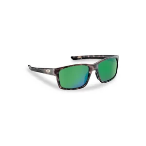 Flying Fisherman 7706TAG Freeline Polarized Sunglasses, Matte Tortoise Frame, Amber-Green Mirror Lens, Medium