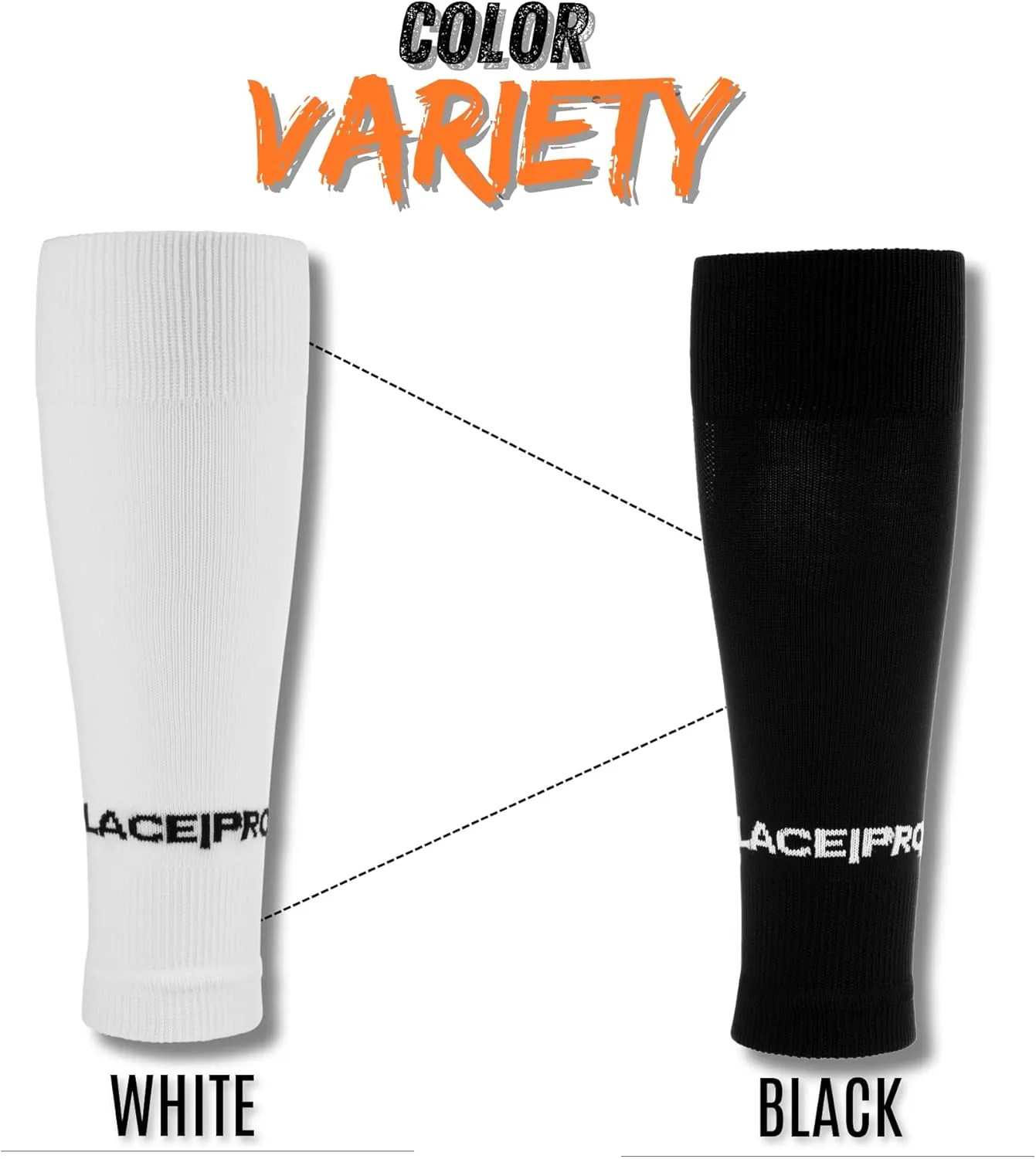 Football Socks Sleeves - Soccer Calf Compression Sleeve for Men Women & Kids - Breathable Leg Compression Sleeve Football - Shin Gaurd Sleeves for Youth and Adult