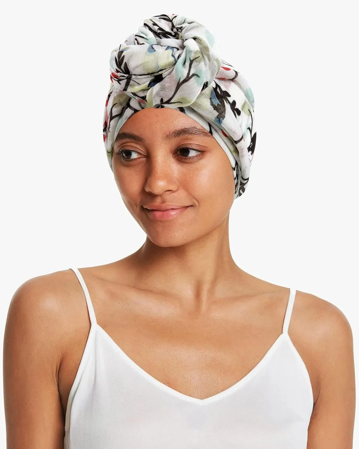 GERINLY Scarfs for Women Lightweight Floral Birds Print Cotton Scarves and Wraps for Summer Shawl