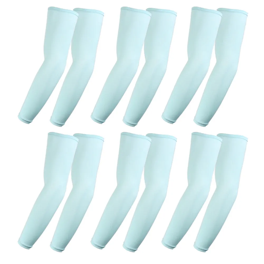 Golf Compression Arm Sleeve (Full Length) UV Protective Anti-slip Arm Cover (Pack of 6 Pairs)