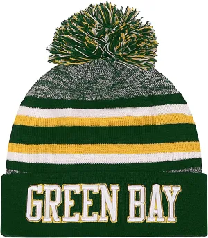 Green Bay Beanie Hat Football Knit Hats Winter Cuffed Stylish Beanie Cap Sport Fans Fashion Toque Cap