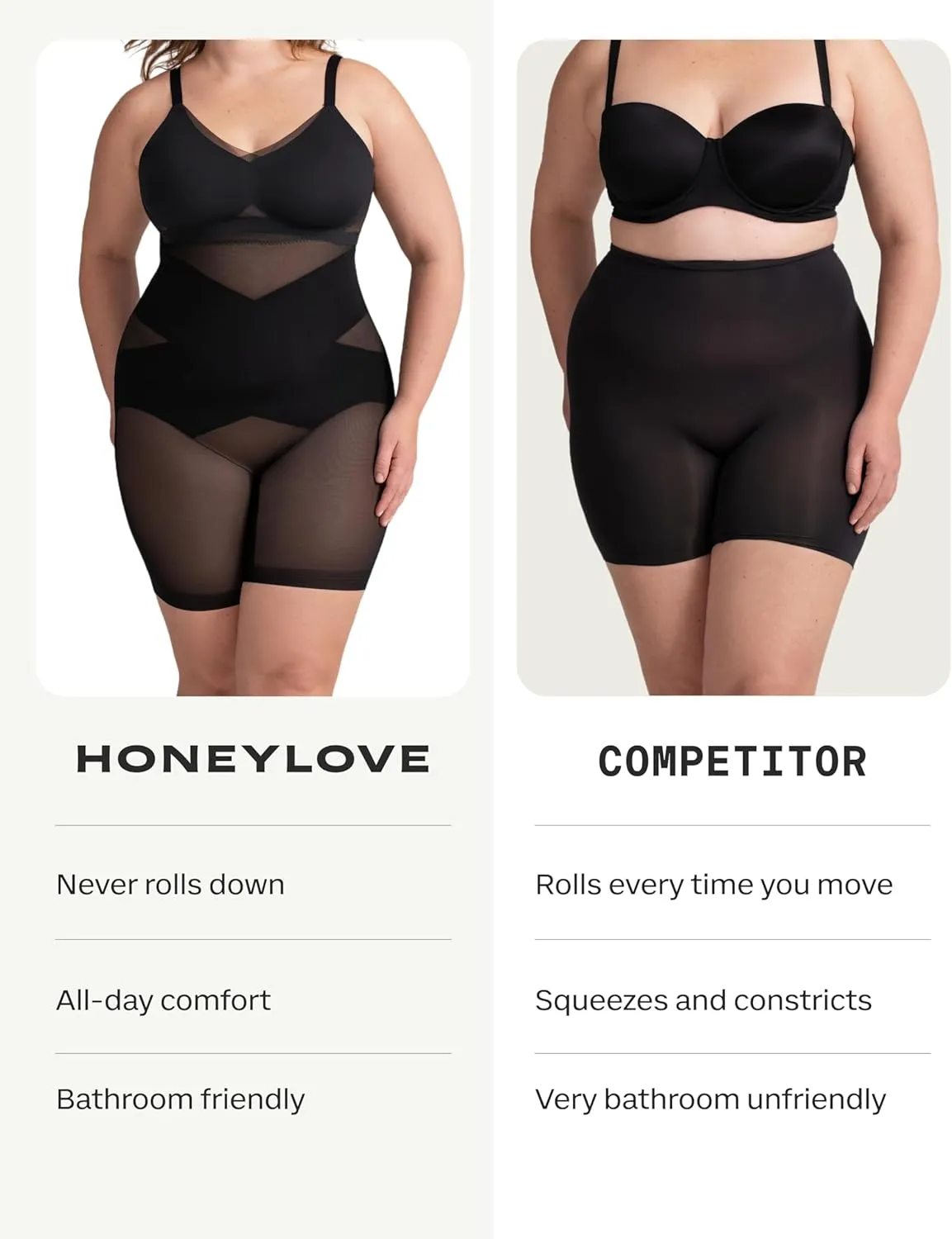 HONEYLOVE Shapewear for Women, SuperPower Short High Compression