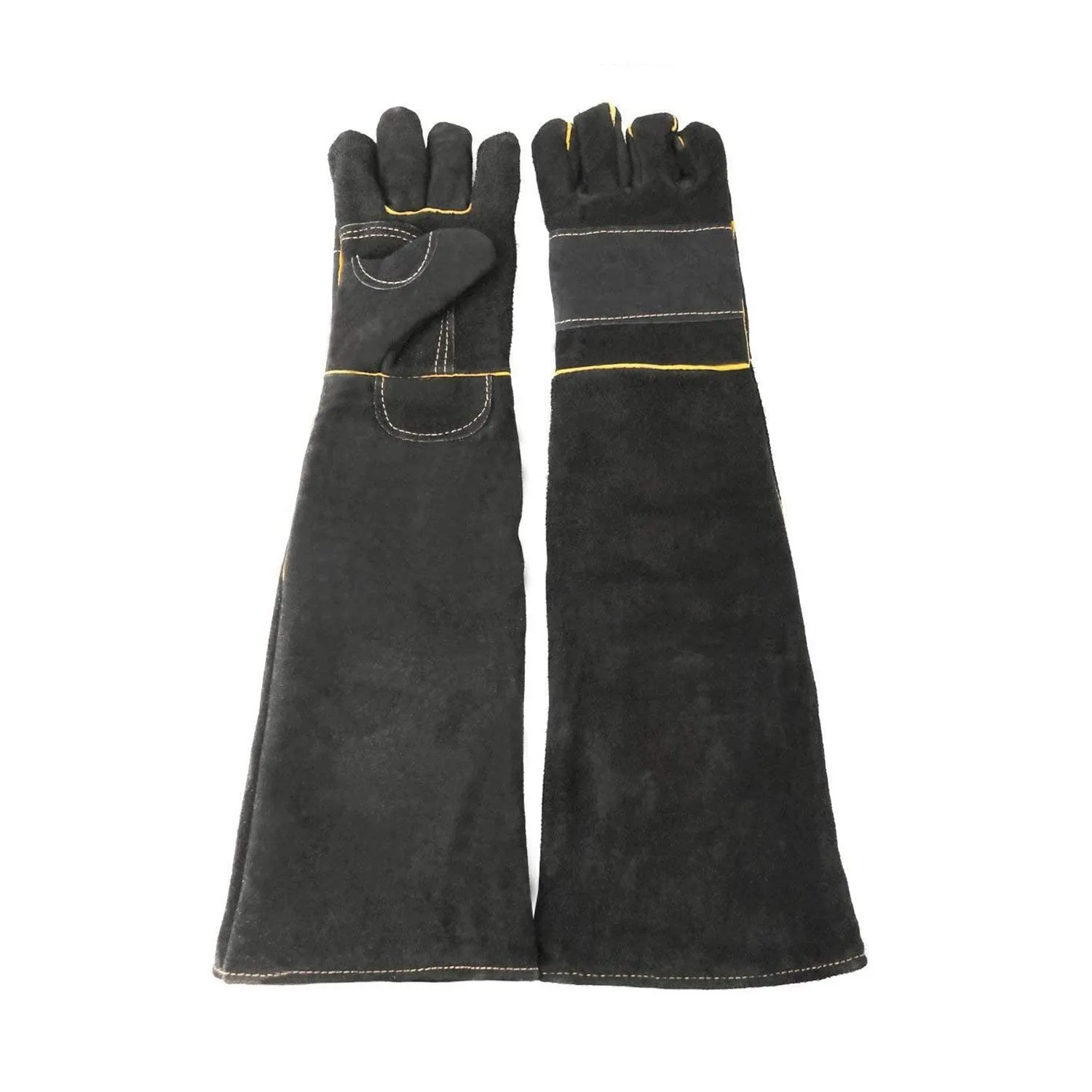Long Sleeve Thick Leather Animal Handling Glove Anti Scratch Protective Gloves for Training Dog Cat Bird Snake Parrot Lizard Wild Animals Reptiles,Bite Resistant Gloves(Large,23.6in)