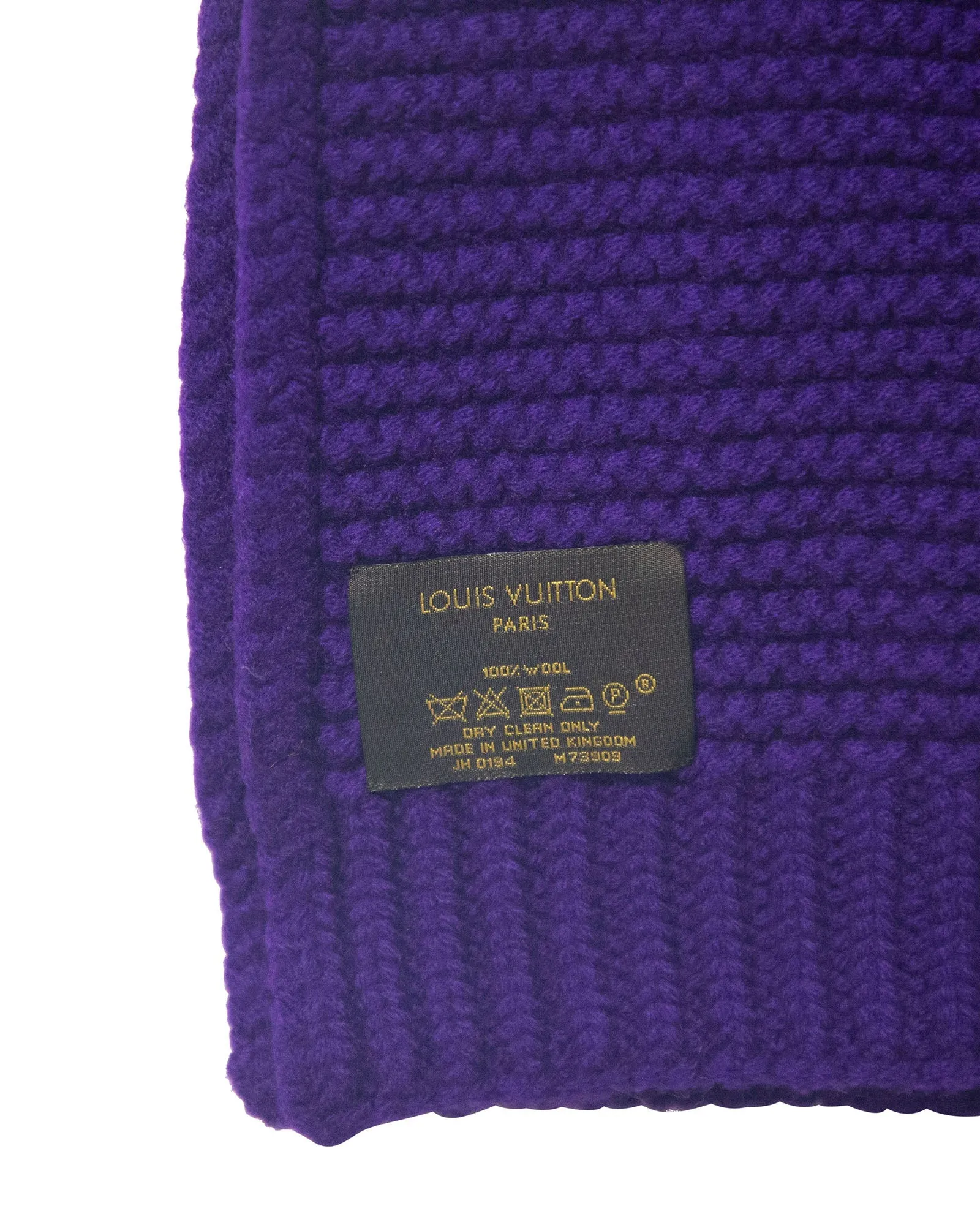 Louis Vuitton Knit Scarf in Purple Wool