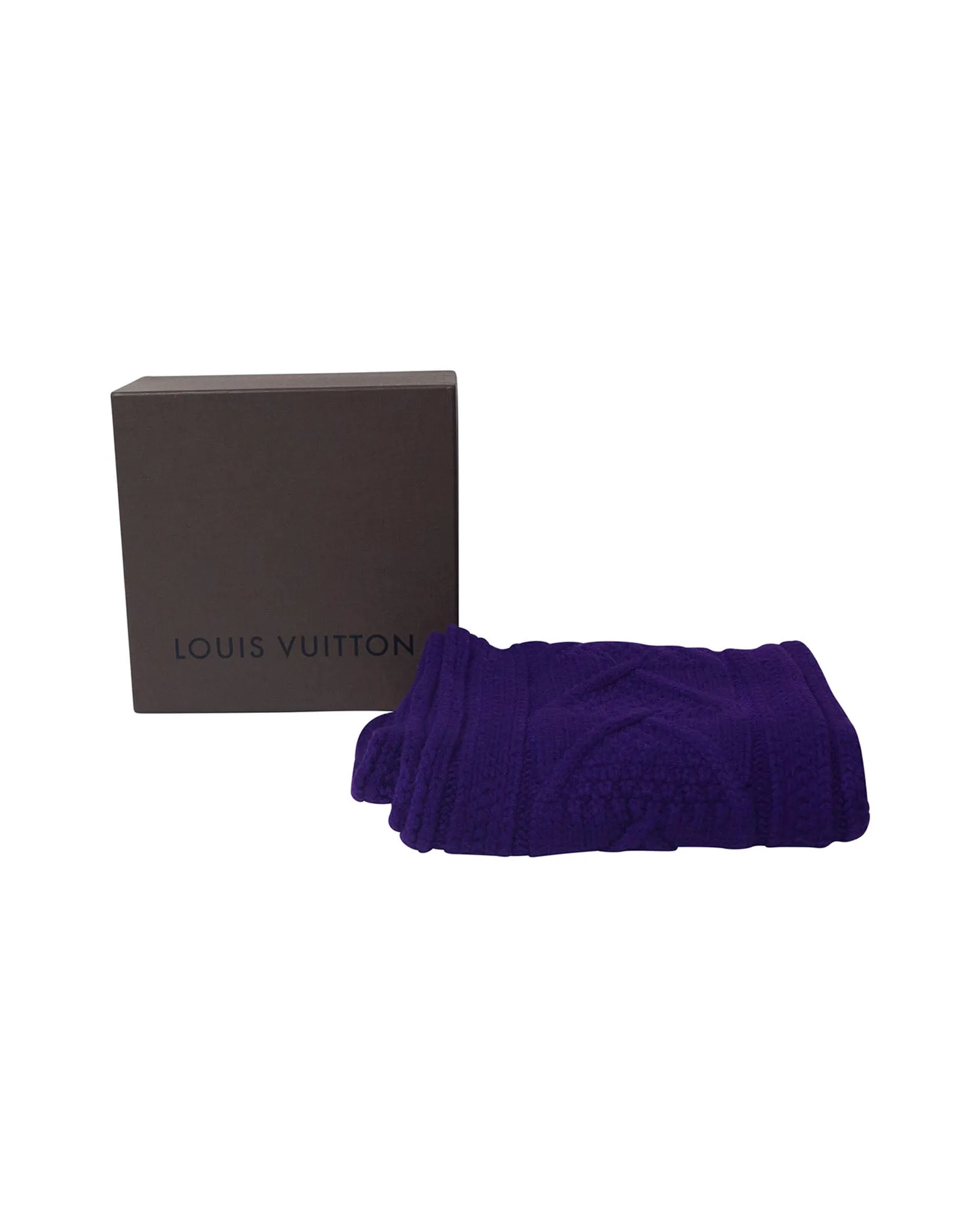 Louis Vuitton Knit Scarf in Purple Wool