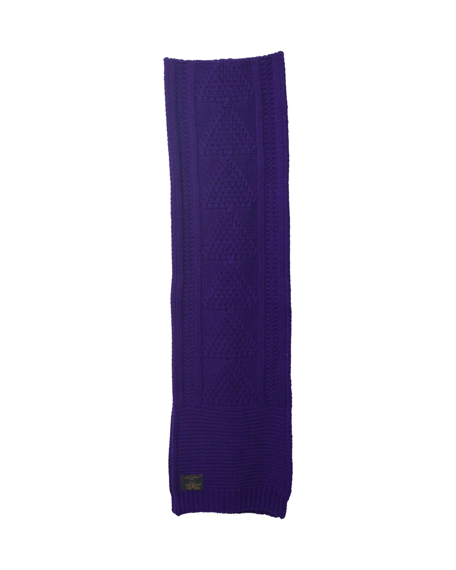 Louis Vuitton Knit Scarf in Purple Wool
