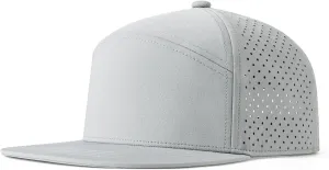 Men Flat Brim Adjustable Performance Hat Snapback Laser Perforated Baseball Cap