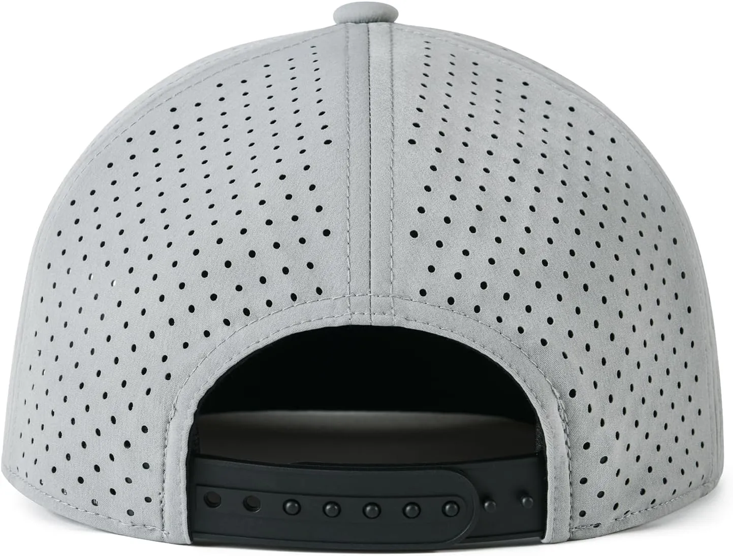 Men Flat Brim Adjustable Performance Hat Snapback Laser Perforated Baseball Cap