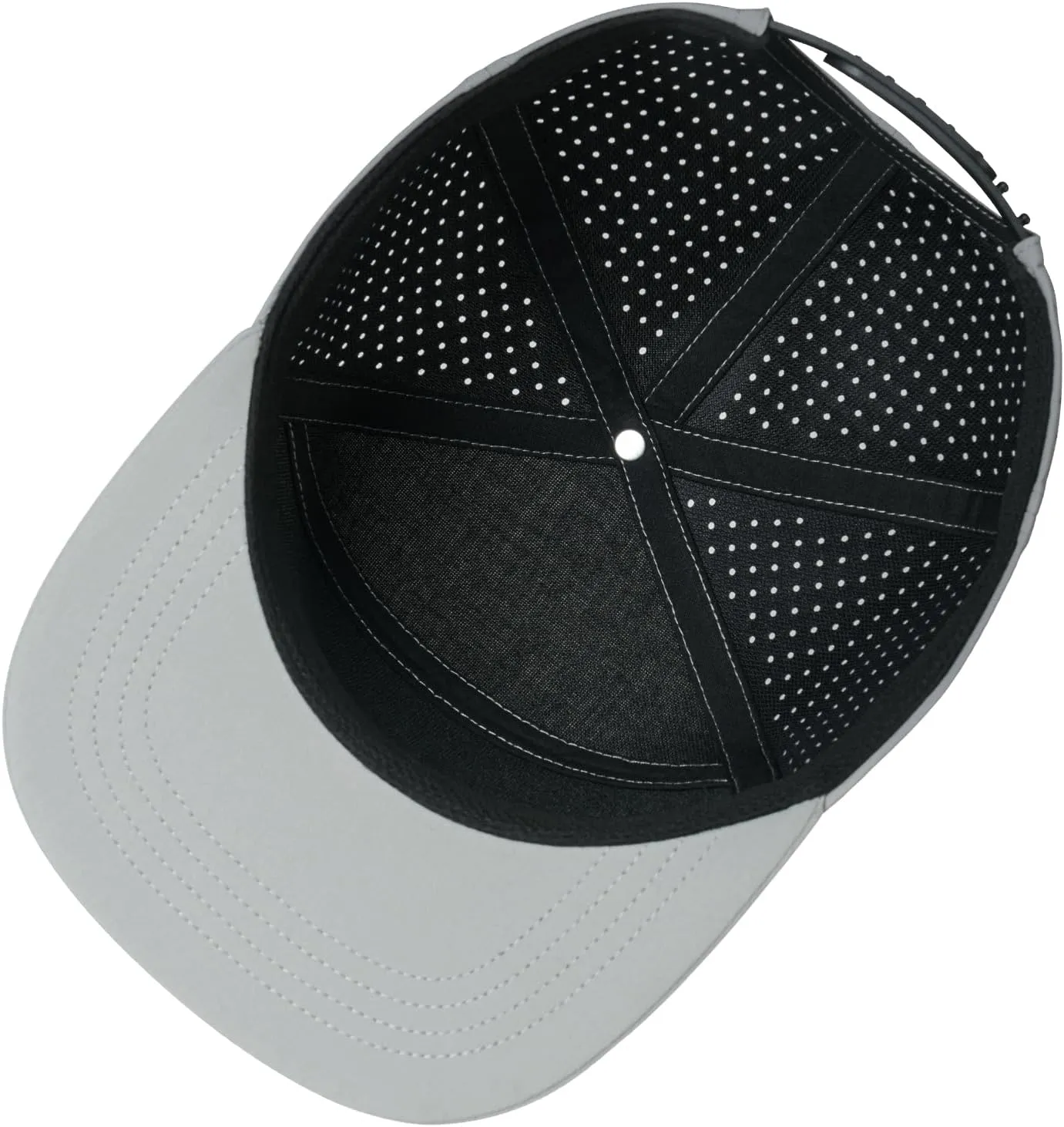 Men Flat Brim Adjustable Performance Hat Snapback Laser Perforated Baseball Cap