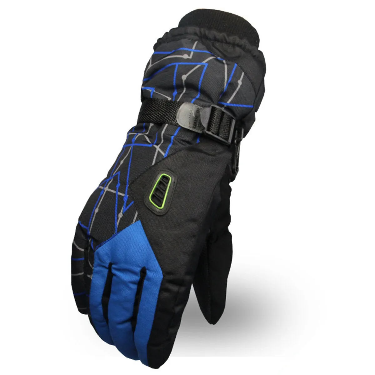 Men's Waterproof Thermal Winter Skiing Gloves - Warm Snowboard, Running, and Bike Mittens