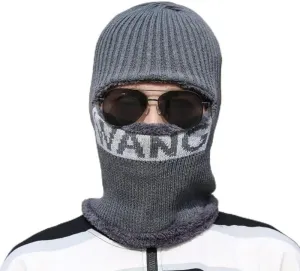 Men's Winter Hat 3 in 1 Fleece Lined Thick Warm Slouchy Knitted Hats Thermal Windproof and Cold Resistant Face Mask