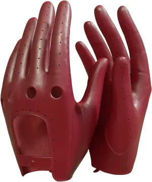 MGGMOKAY Women's Leather Driving Gloves Touchscreen Thin Soft Sheepskin Motorcycle Riding Gloves Unlined