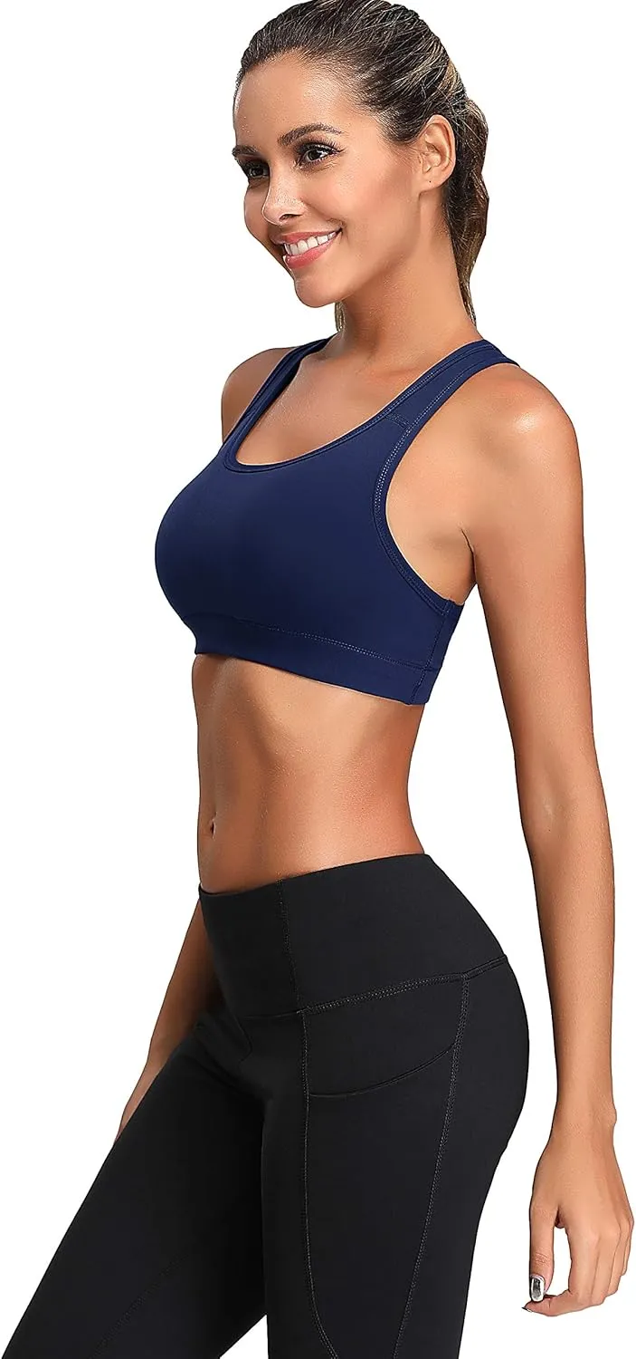 Oalka Women's Racerback Sports Fitness Support Workout Running Bras