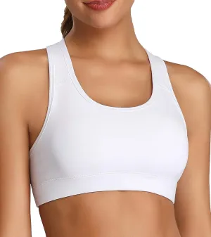 Oalka Women's Racerback Sports Fitness Support Workout Running Bras