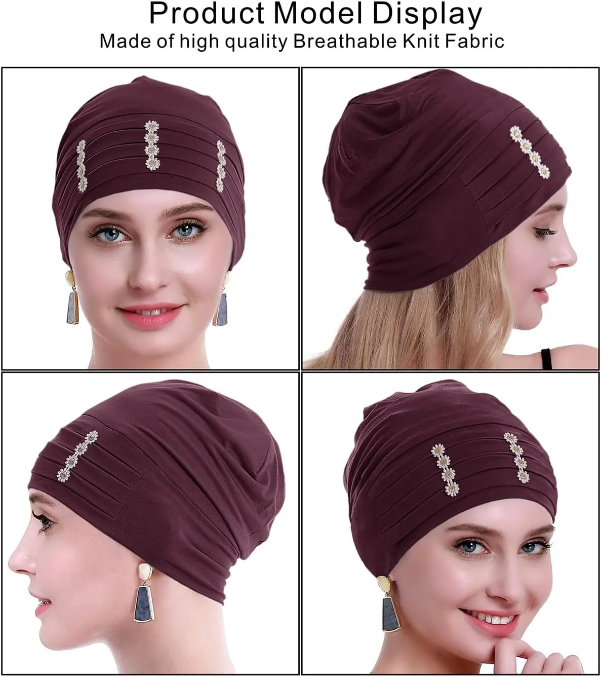 osvyo Flower Chemo Headwear Turban for Women - Headcovering Beanie Caps