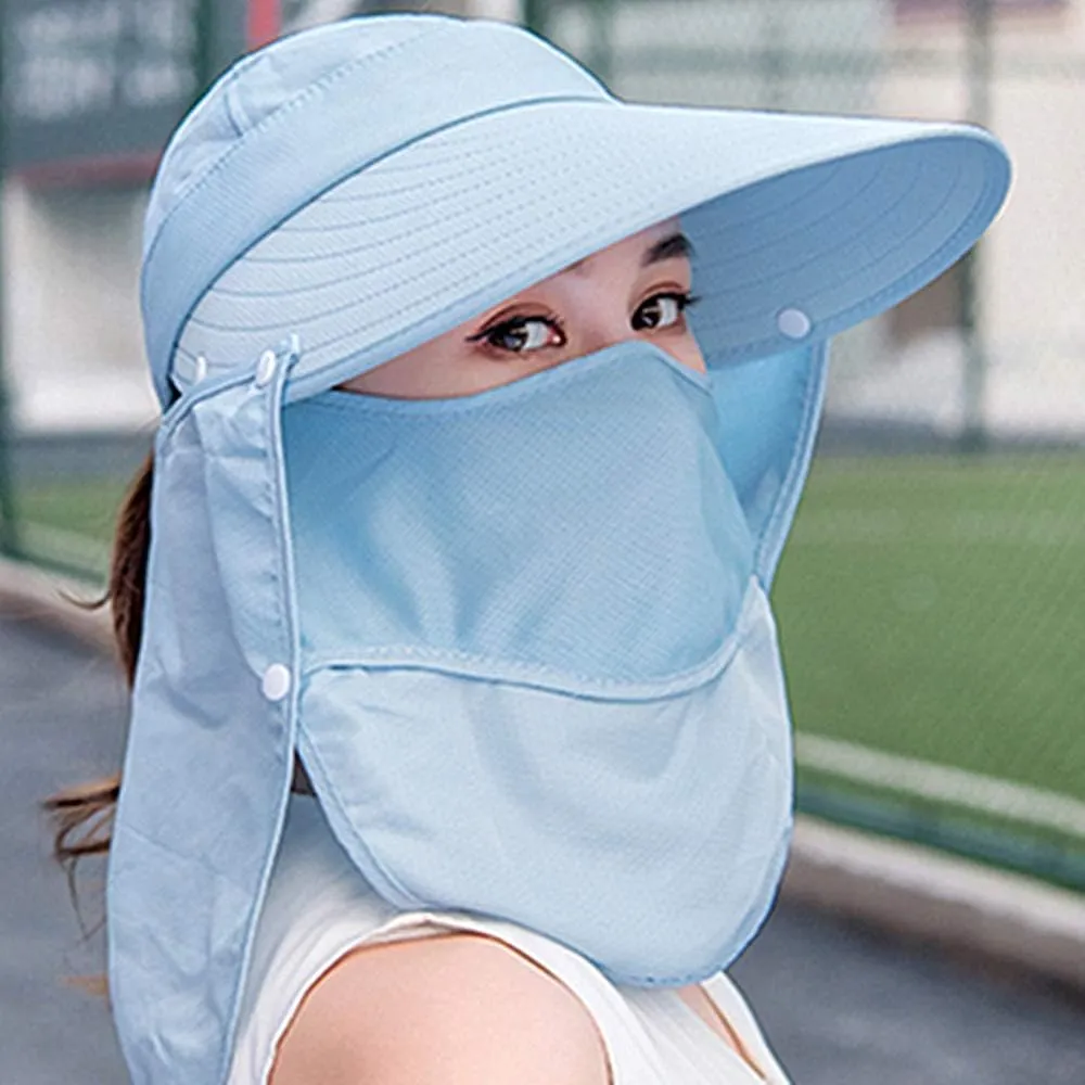 Outdoor UPF 50  UV Sun Protection Waterproof Breathable Face Neck Flap Cover Folding Sun Hat for Men/Women