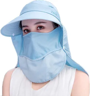 Outdoor UPF 50  UV Sun Protection Waterproof Breathable Face Neck Flap Cover Folding Sun Hat for Men/Women