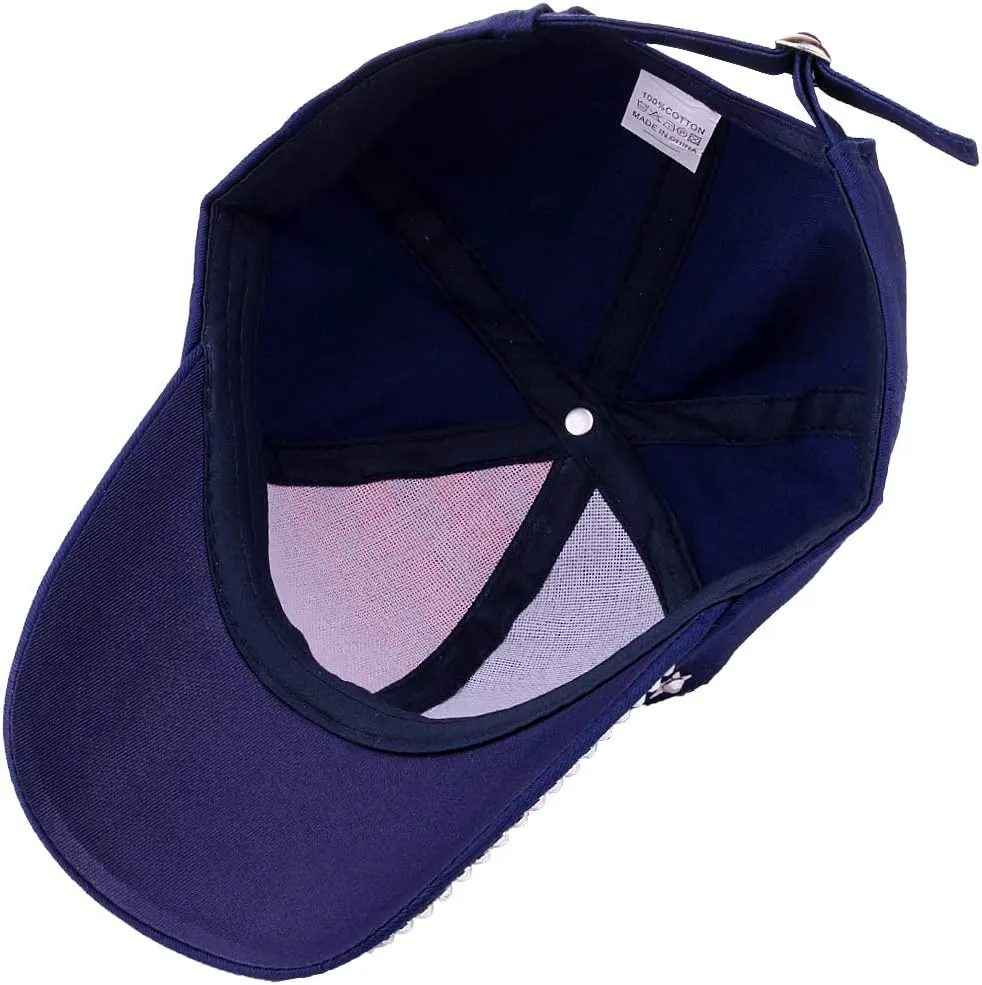 Patriotic American Flag Baseball Cap USA Sparkle Hat for Men Women Summer Sun Cap